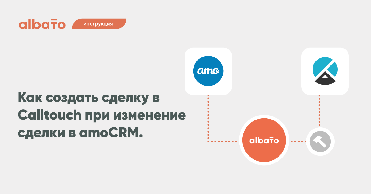 Создай сделку. Albato и AMOCRM.