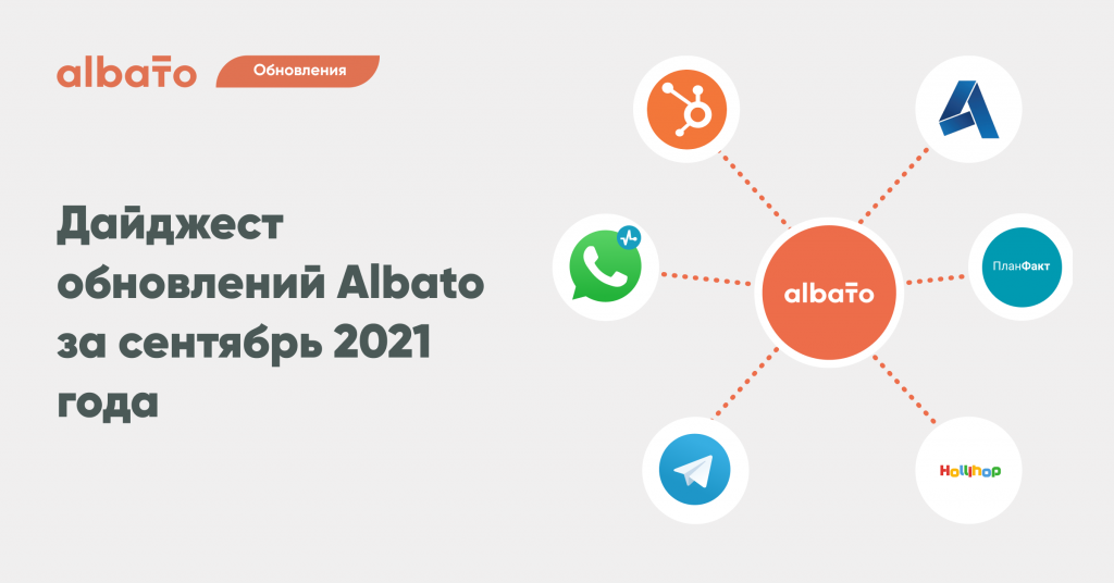 Обновить me. Albato.