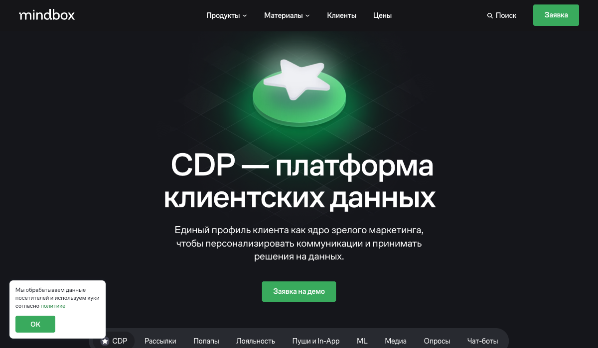 Mindbox CDP: платформа клиентских данных