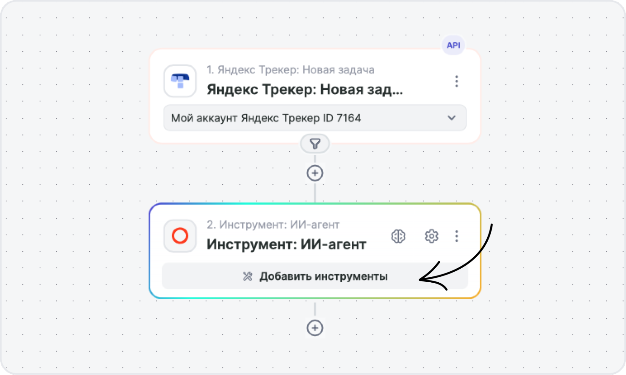 Подключение инструментов к ИИ-агенту в Альбато